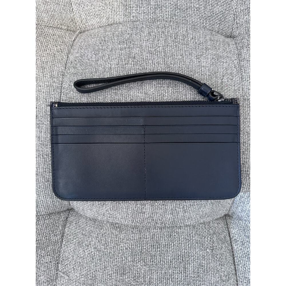 Coach Zip Top Wallet Navy Blue Pink Purple Glitter Wristlet - Picture 2 of 4